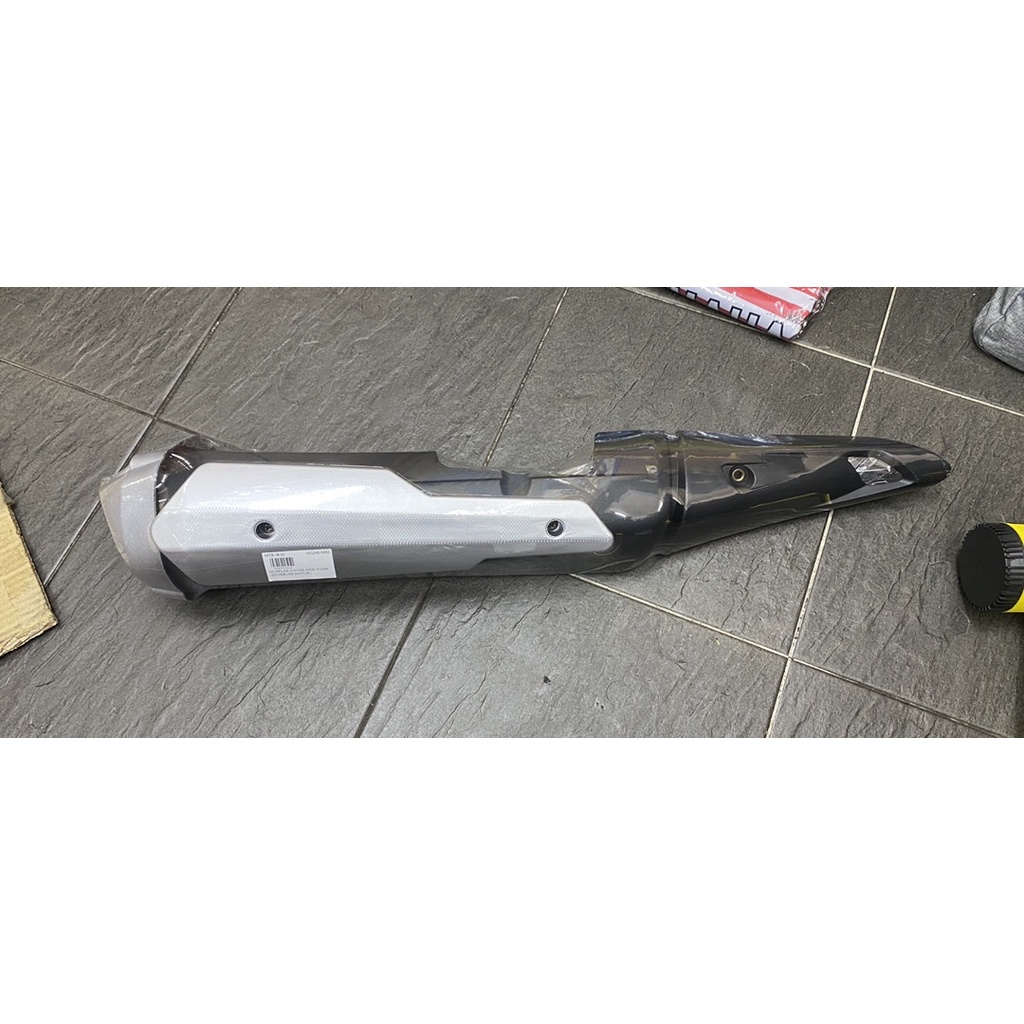 y15 exhaust cover set silver cap exhaust silver dan hitam screw exhaust