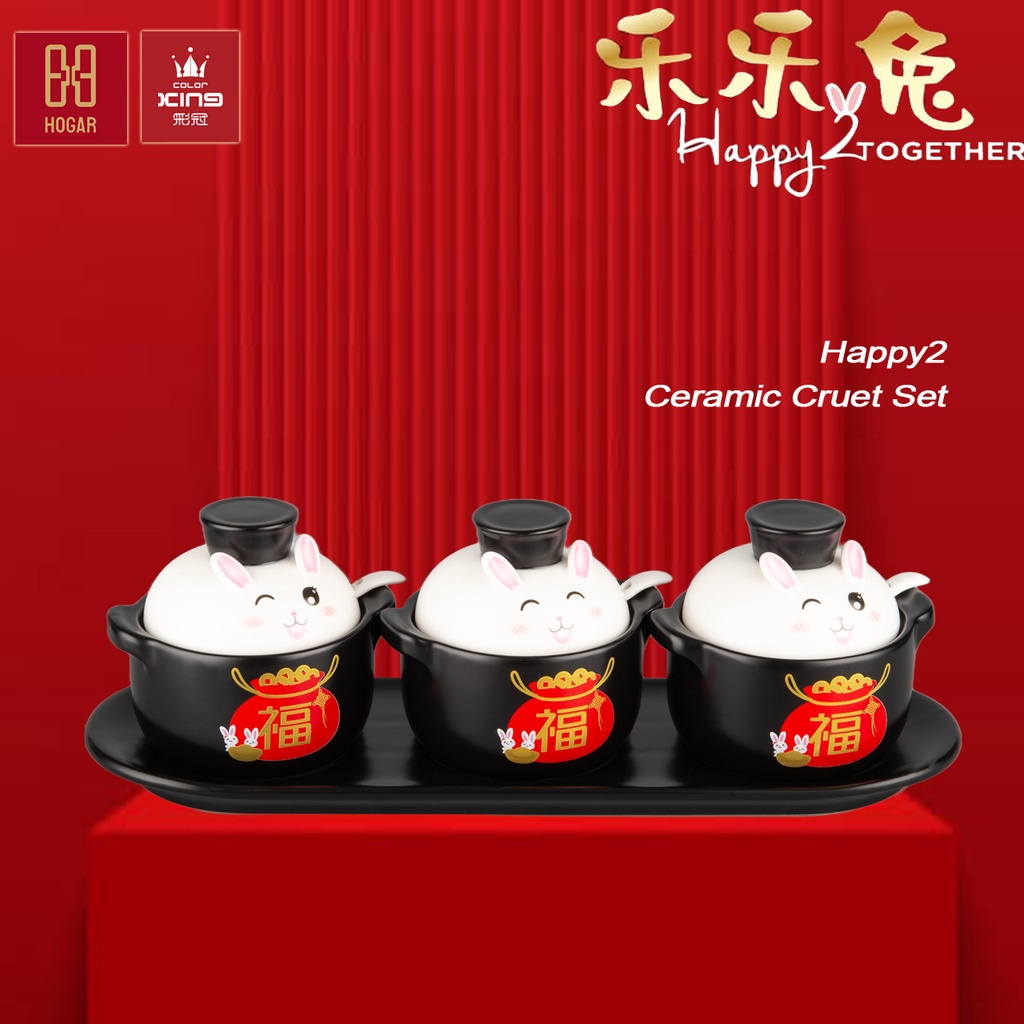 Color King Happy 2gether Rabbit Cruet Set 2023 | 100% Ceramic Pot ...