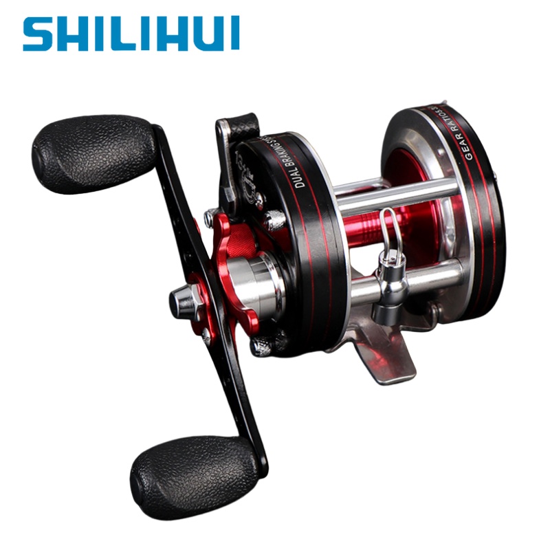 SHILIHUI All Metal Super Strong 5.3:1 Drum Trolling Fishing Reel Saltwater  Left Right Hand Fly Trolling Sea Fishing Drum Reels Tackle