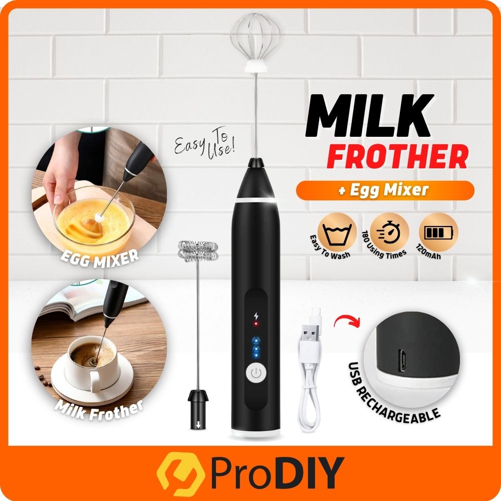 3 in 1 Milk Frother, 3 Speeds Electric Milk Foam Maker Milk Frother Handheld  Handled Whisk USB Rechargeable Egg Mixer Beater for Cappuccino, Latte,  Bulletproof, Keto Coffee, Hot Chocolates 