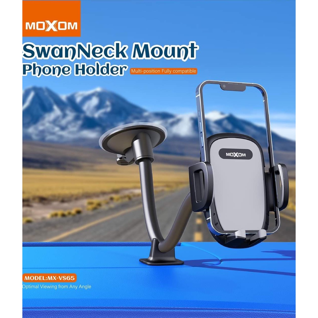 MOXOM MXVS65 VS65 SwanNeck Mount Phone Holder Universal 90180 Rotation Adjustable Angle Multi