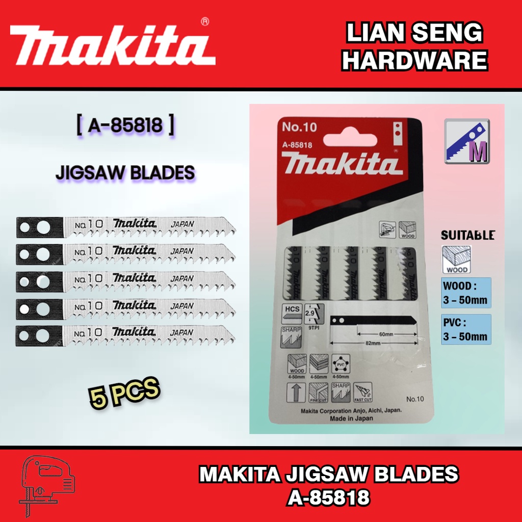 MAKITA JIGSAW BLADES FOR PLYWOOD ( A85818 ) Shopee Malaysia