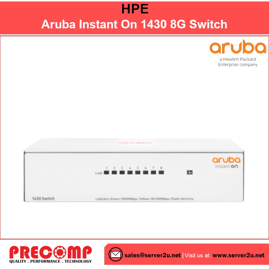 HPE Aruba Instant On 1430 8G Switch (R8R45A) | Shopee Malaysia