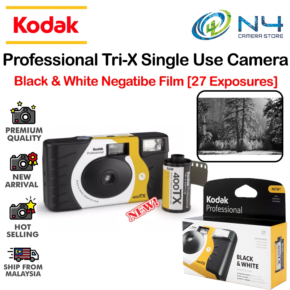 Kodak TriX 400 Disposable Film Camera SingleUse Flash Camera Film
