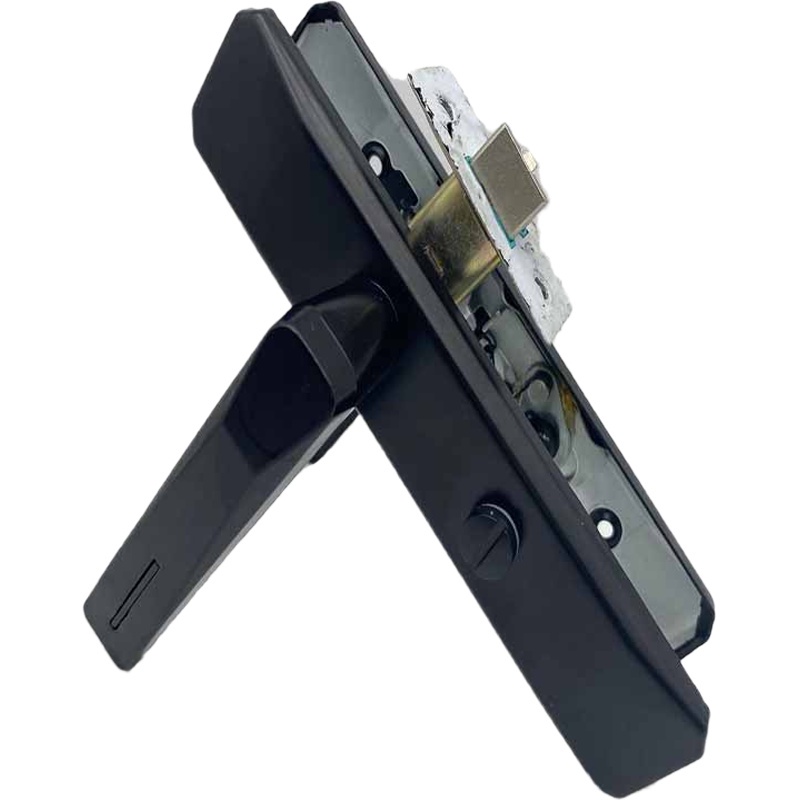 Black with Extra Lining Bathroom Door Lock Single Tongue Kitchen and Toilet Bathroom Door Lock