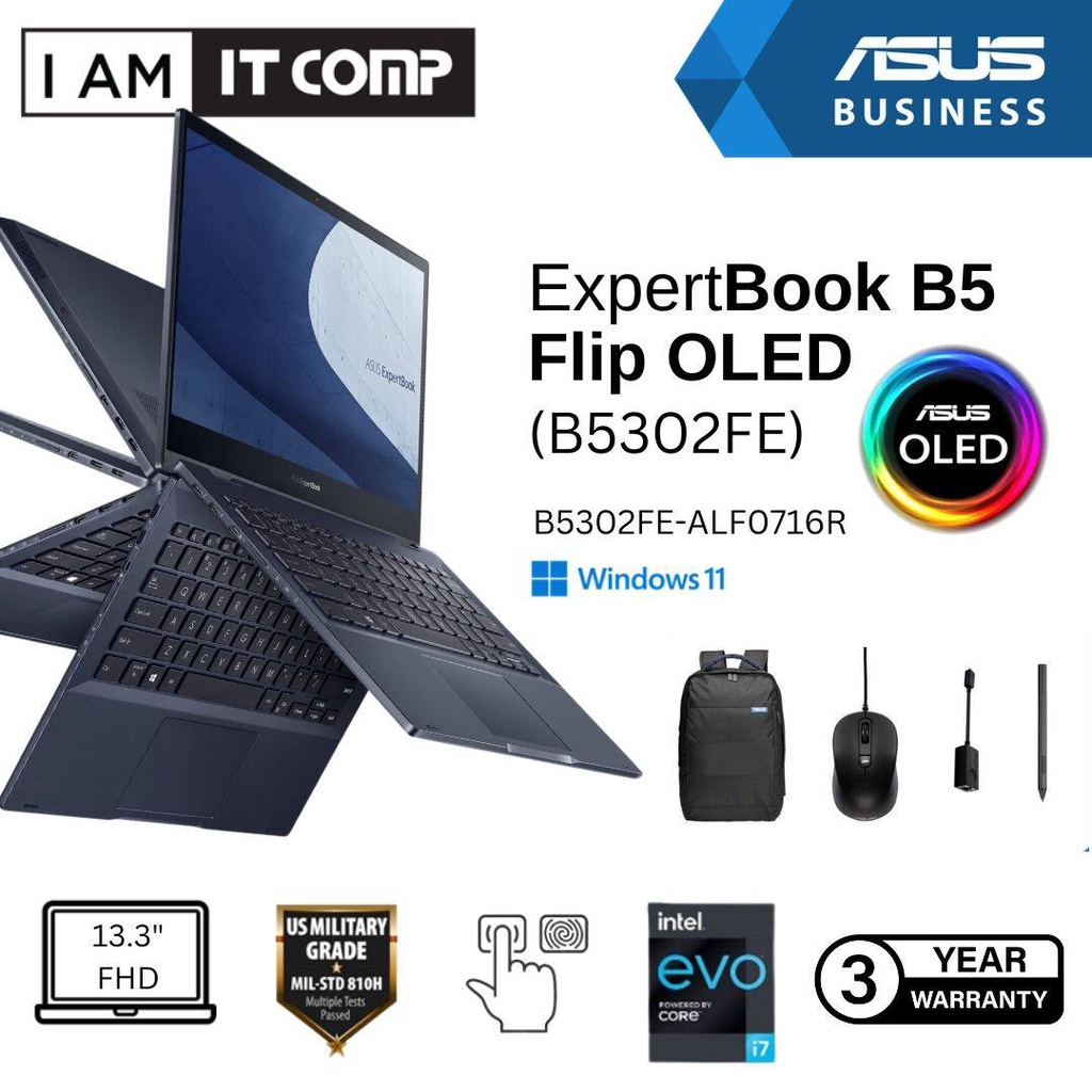 ASUS ExpertBook B5 Flip OLED (B5302FE) I5-1135G7/8GB/512GB SSD/13.3 ...