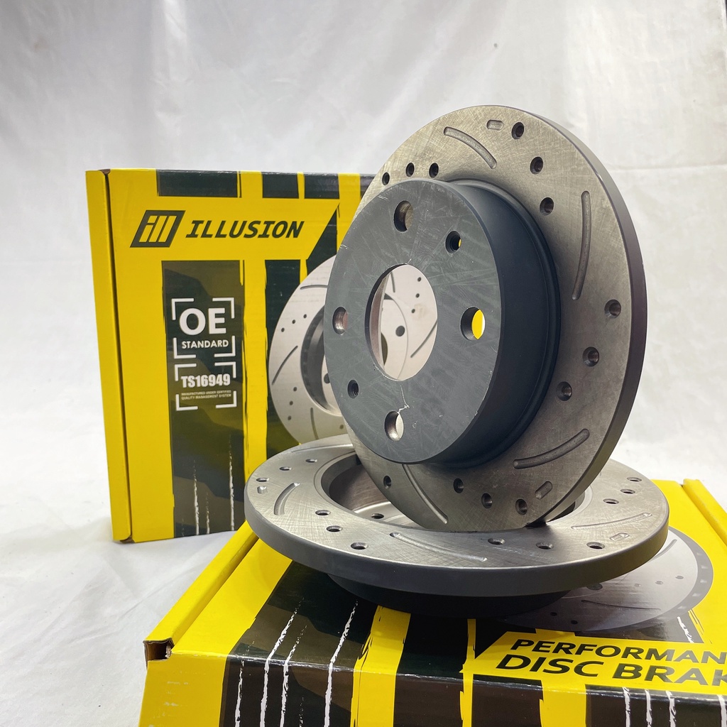 Illusion Sport Disc Brake Rotor & OEM Brake Pad Perodua Viva , Kelisa