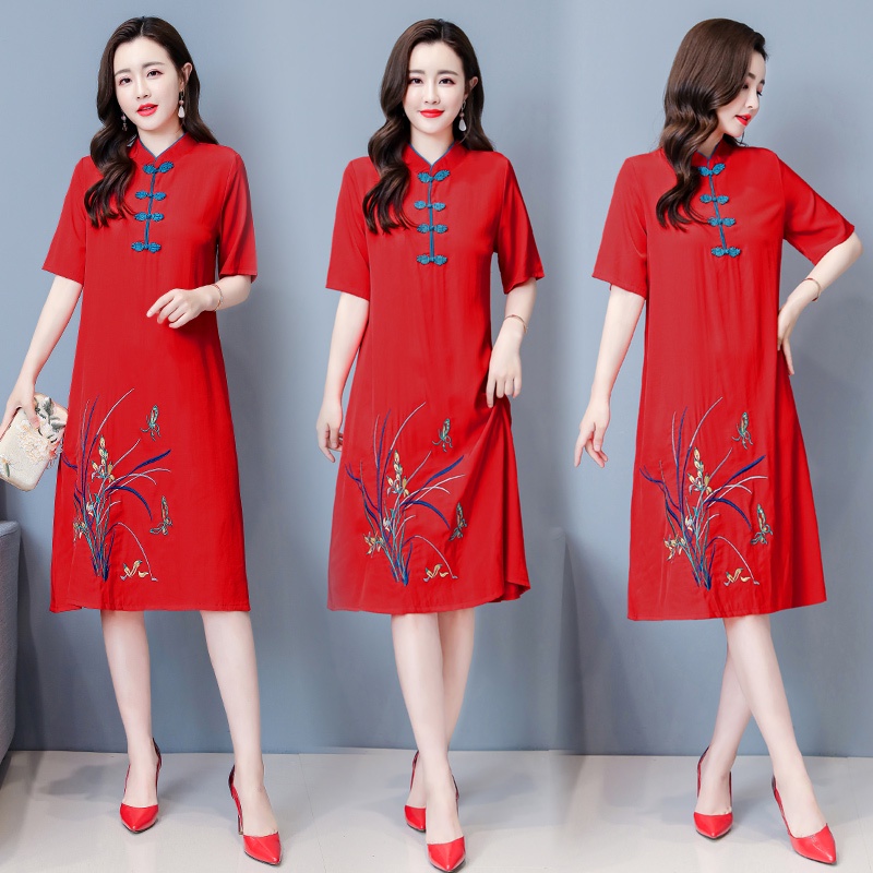 旗袍 Women cheongsam Dress 新年連衣裙 連衣裙 新年连身裙 旗袍改良版連衣裙 2024新年衣 chinese dress ...