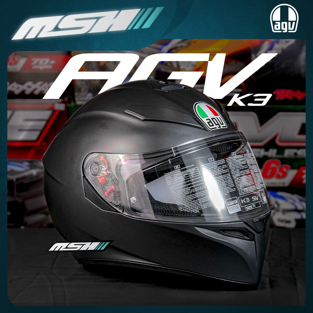 Original Agv K3sv Double Visor Helmet Shopee Malaysia