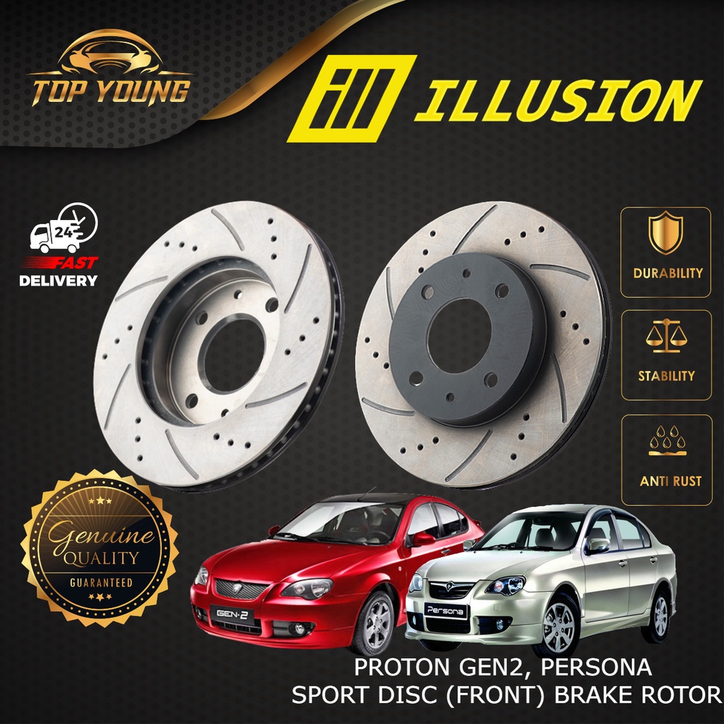 ILLUSION PROTON GEN2 , PERSONA FRONT (FW) (DEPAN) DISC ROTOR SPORT