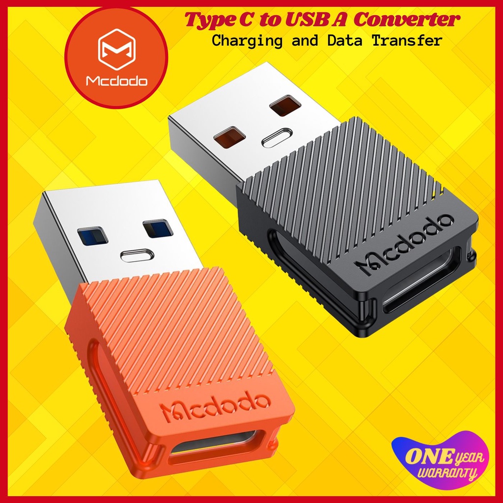 Mcdodo Usb A To Type C Otg Adapter Type C Male To Female Data Converter A Fast Charging Qc