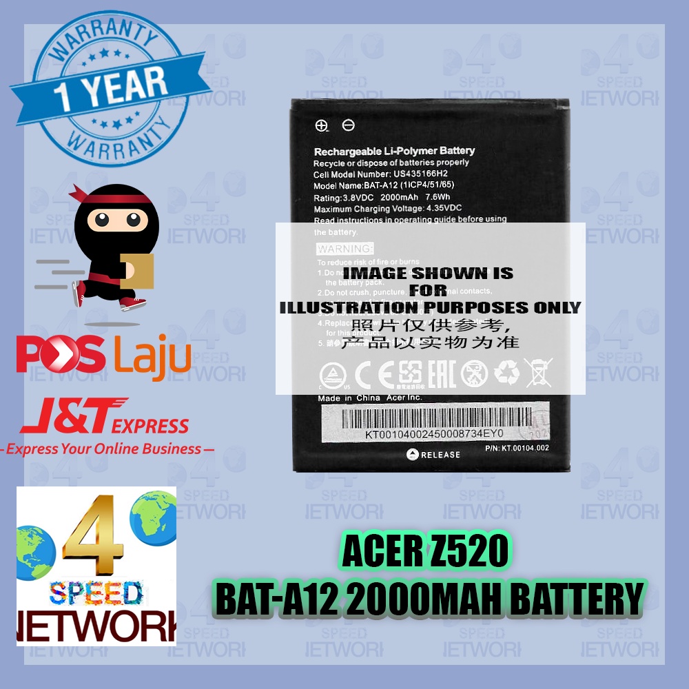Acer Z520 BAT-A12 1ICP4/51/65 Battery Bateri Batery | Shopee Malaysia