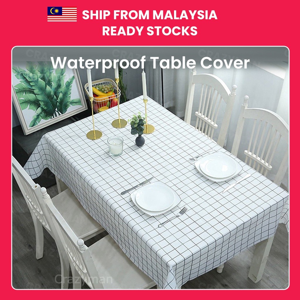 Large Table Cloth Waterproof Table Cloth Plastic Kitchen Table Cover