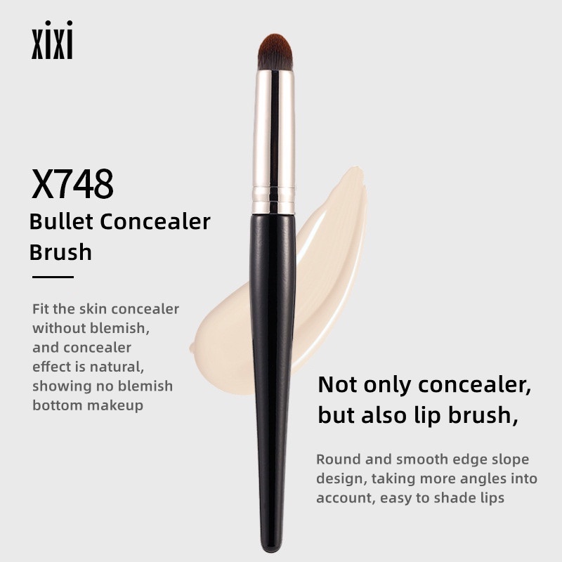 XIXI Concealer Brush, Round Head Lip Brush, Concealing Black Eye Spots, Naturally Covering, Soft