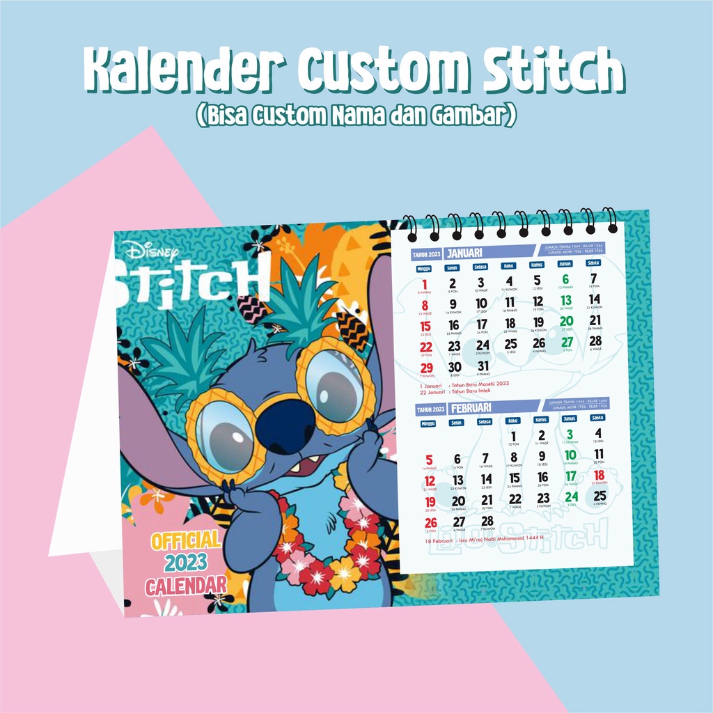 Stitch Calendar 2023 Custom Sitting Model (You Can Use Your Own Image