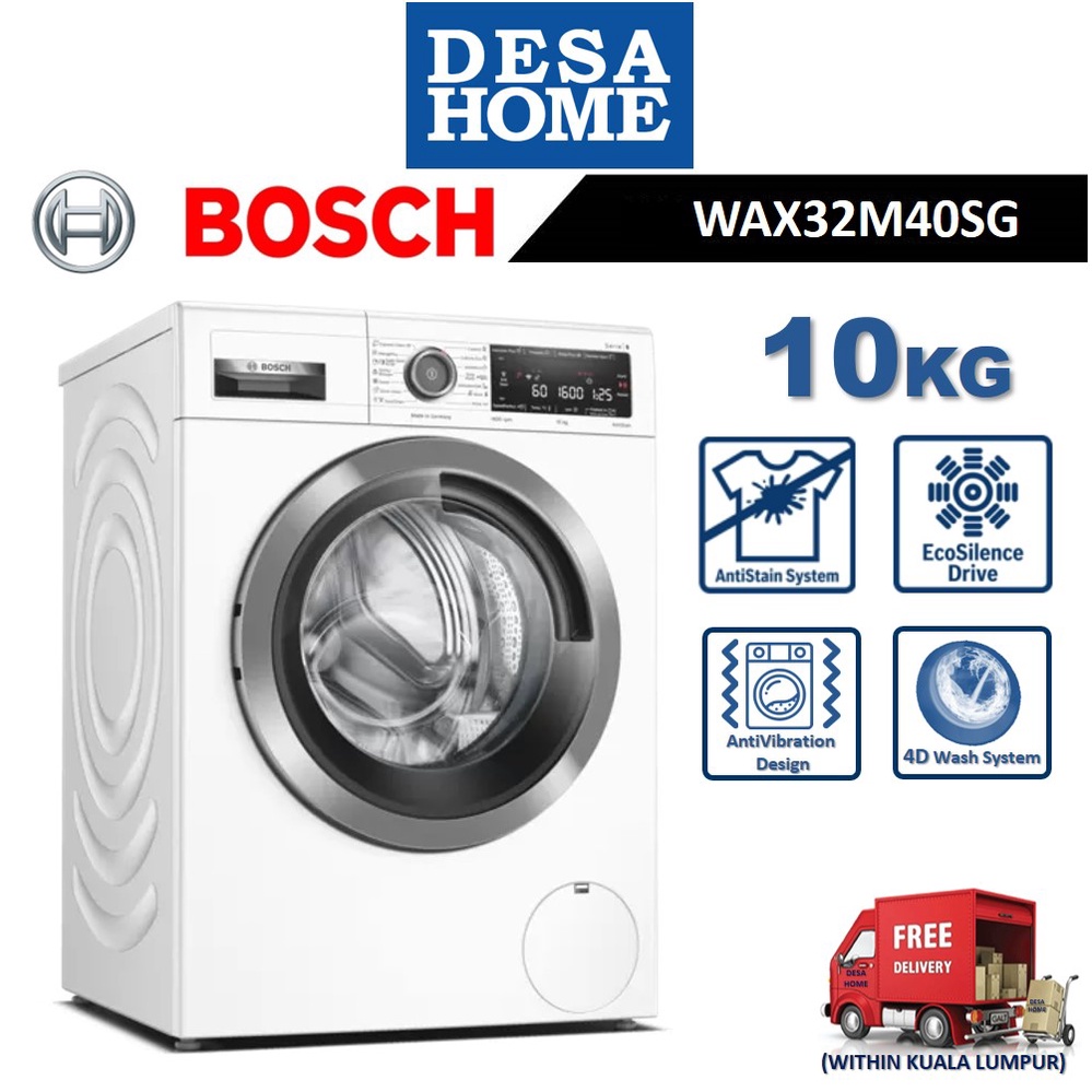 FREE DELIVERY WITHIN KL BOSCH WAX32M40SG 10KG FRONT LOAD WASHING