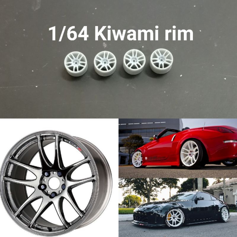Resin unpainted Kiwami rim for hotwheels tomica diorama garage JDM ...