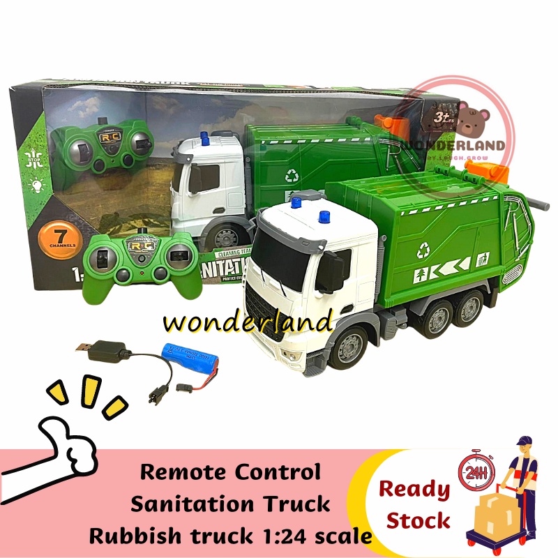 Remote control store rubbish truck