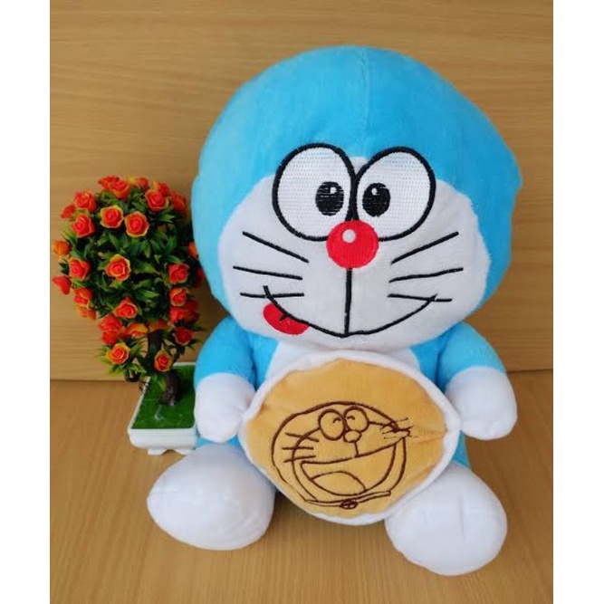 Doraemon Doll Bring Dorayaki Cute Doraemon Size 30cm 