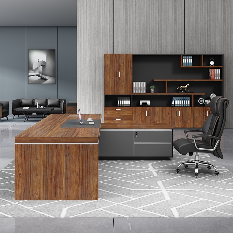 General manager boss office table and chair combination president table ...