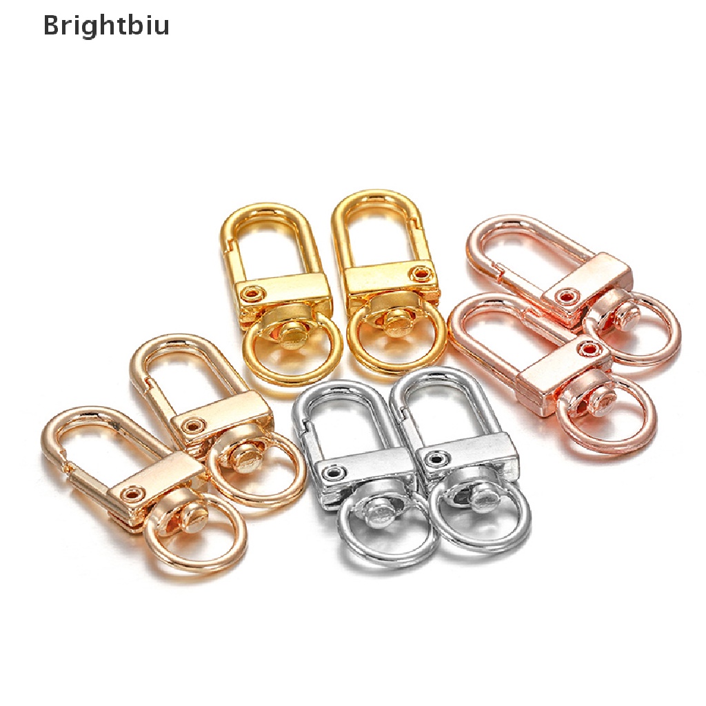 [Brightbiu] 10pcs Alloy Rotatable Lobster Clasp Dog Key Chains Buckle