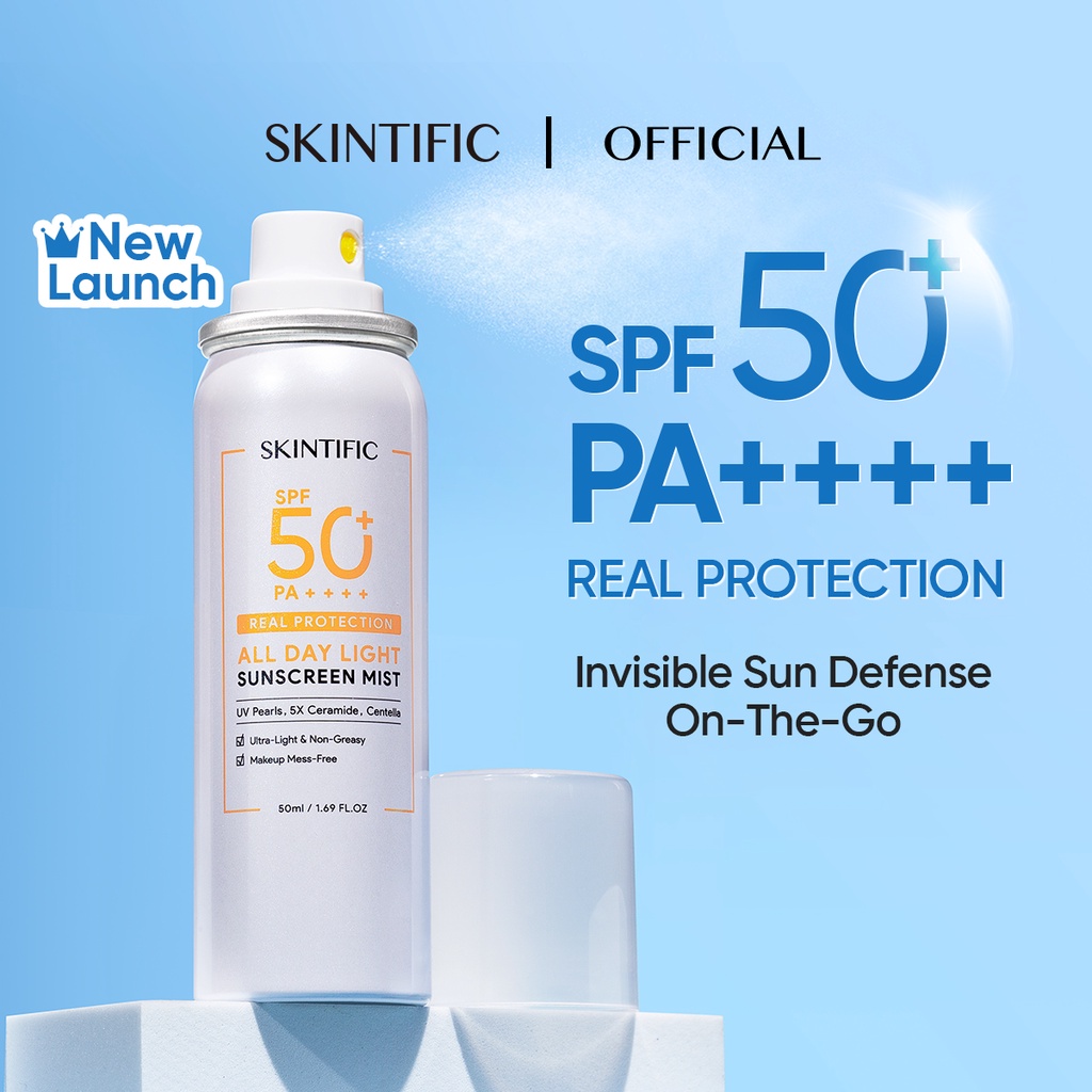 SKINTIFIC All Day Light Sunscreen Mist SPF50 PA++++ Sunscreen Spray