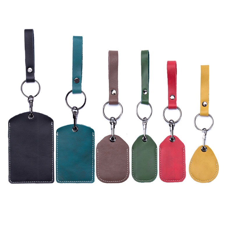 1pc Cow Leather Women/ Men Keychain Key Ring Doorlock Access Control ...