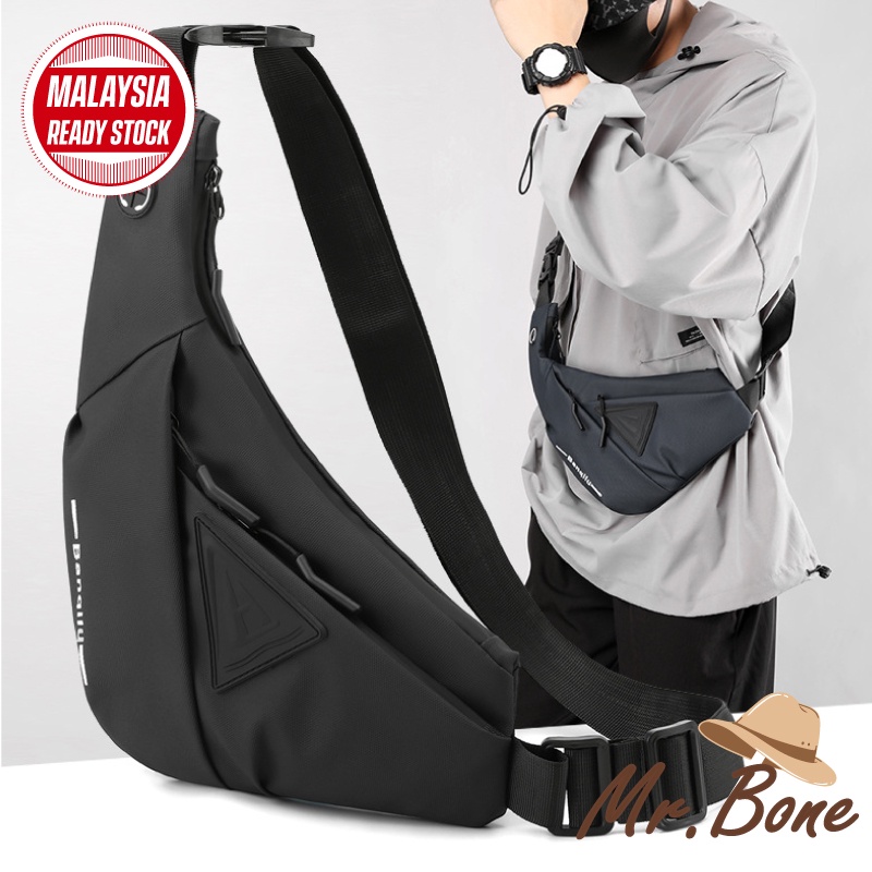 Crossbody Bag Mens Shoulder Sling Bag Multifunction Waterproof Oxford Messenger Chest Pack For Male Shopee Malaysia