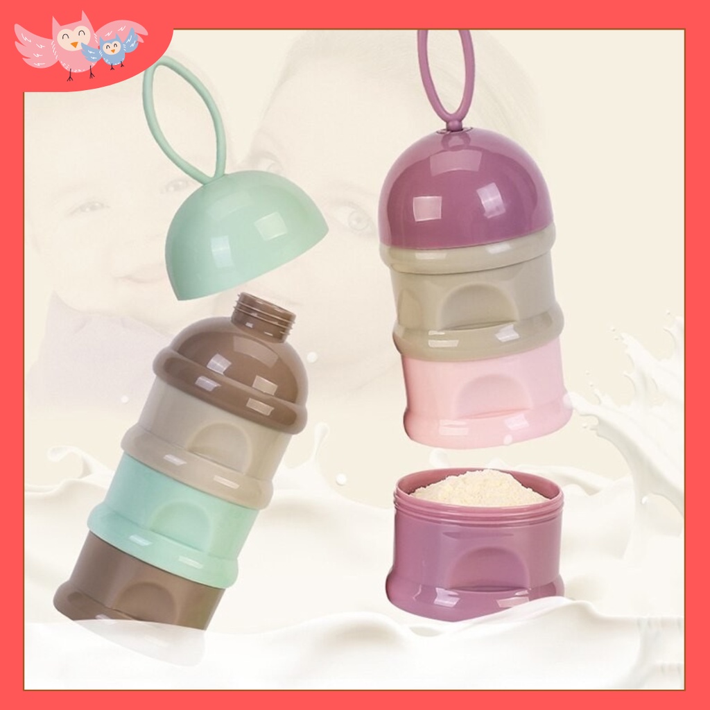 Macaron Portable Milk Powder Storage Container Three-Layer Formula ...