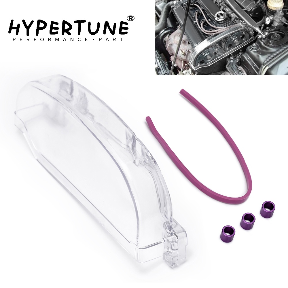 Hypertune Clear Cam Gear Pulley Timing Belt Cover For 9296 Mitsubishi Lancer EVO 13/DSM 4g63