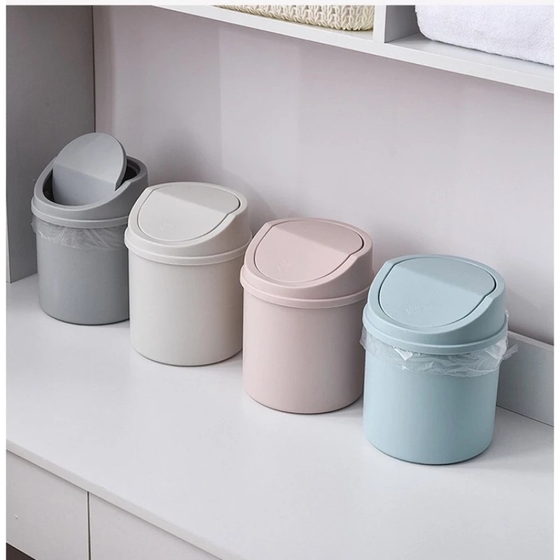 Mini Desktop Trash Can /Home Office Table Garbage Basket /Bedroom