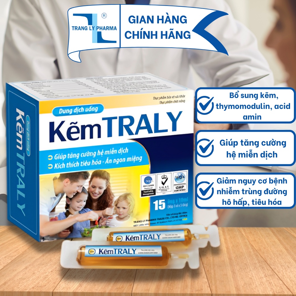 (Box Of 15 Tubes) Traly Zinc Oral Solution Supplemented With Zinc Amino Acids And Vitamins To