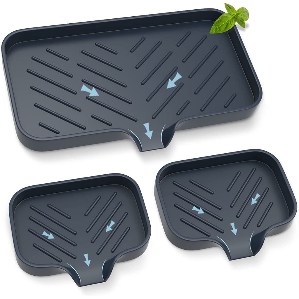Kitchen Soap Tray,Kitchen Sink Tray Sponge Tray Kitchen Sponge Holder Self Draining Premium