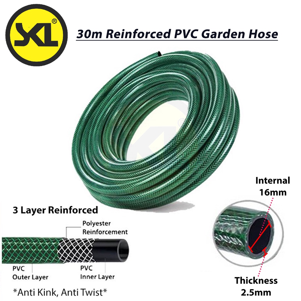 30 METER REINFORCED PVC GARDEN HOSE 16mm (30m) | Shopee Malaysia