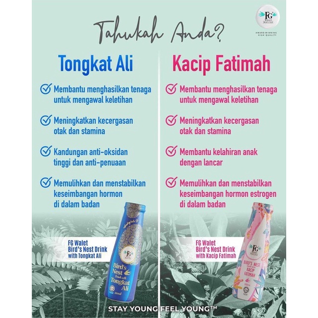 FG WALET BIRD NEST KACIP FATIMAH TONGKAT ALI Shopee Malaysia