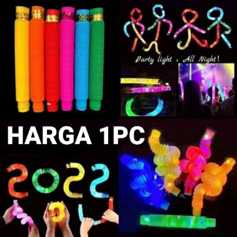 Viral CEV Light Up POP TUBES POP Pipes TOYS Light Stick Hose Pipe ...