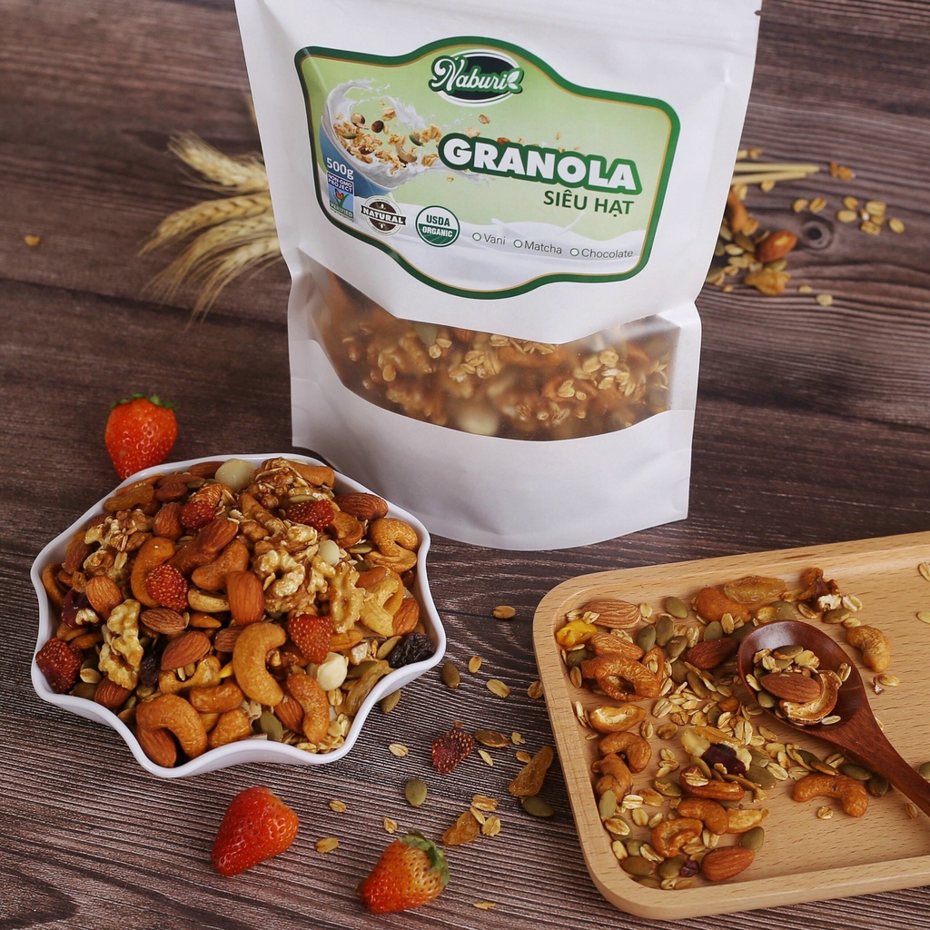 Naburi Super Grain Granola Cereal 500g grilled with honey supports keto ...