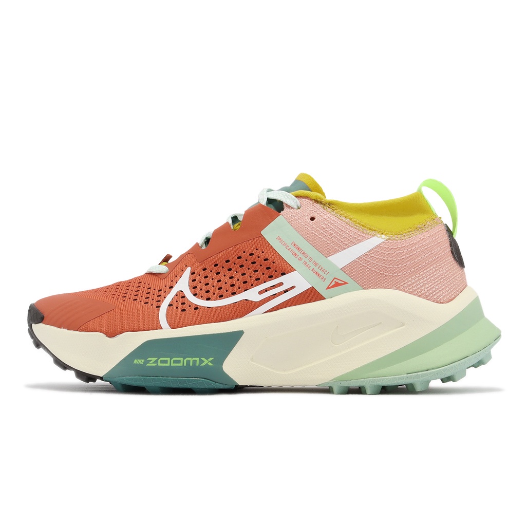 Nike Cross Country Running Shoes Wmns ZoomX Zegama Trail Pink Orange Green Women's [ACS] DH0625