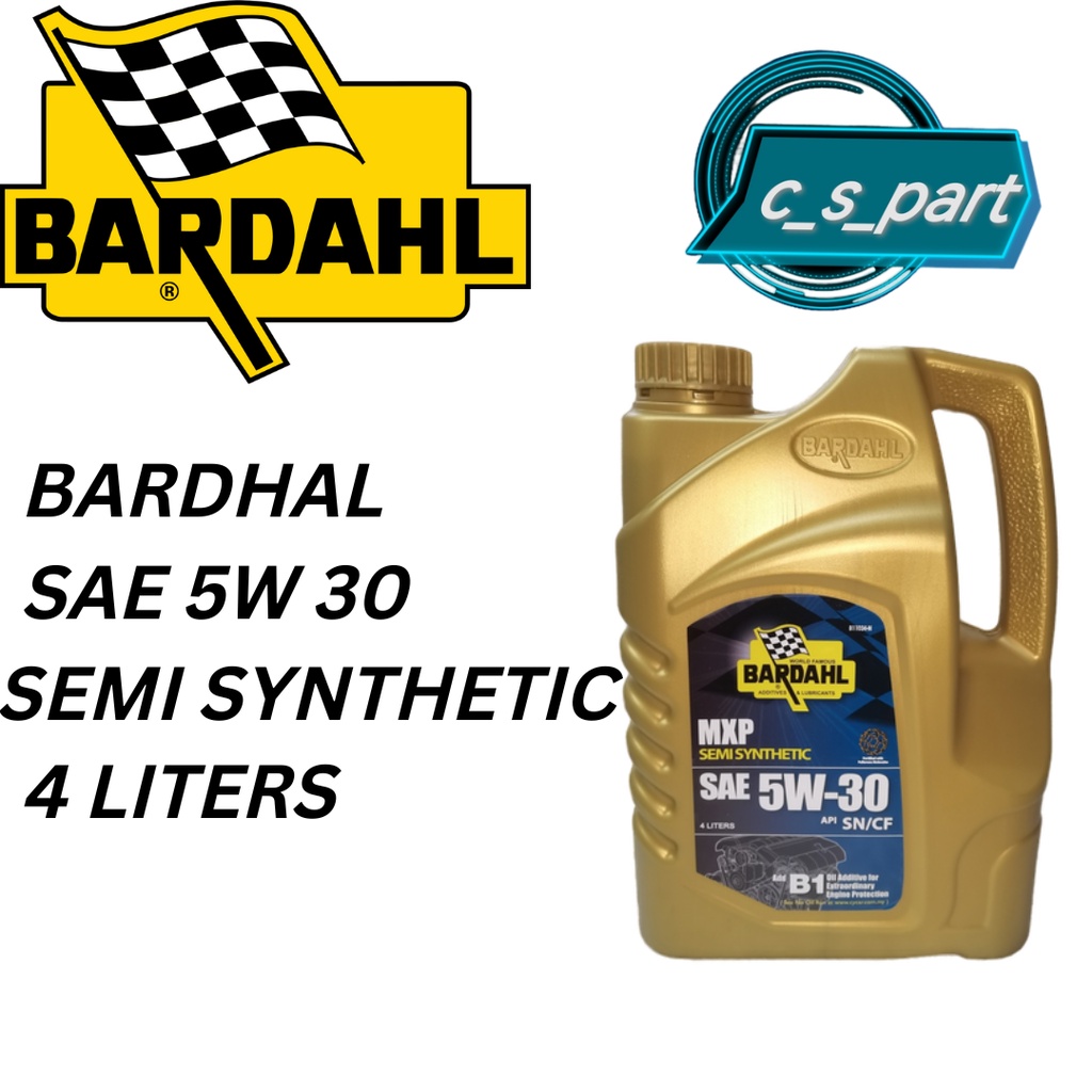 Bardahl MXP Semi Synthetic 10w40 Engine Oil SAE 10W-40 API SN/CF (1 Litres)  (Original / Genuine Bardahl Product)