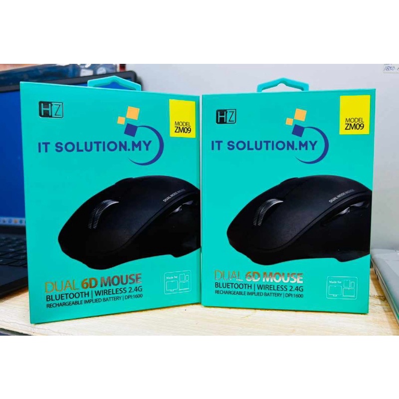 HZ Dual 6D Mouse Bluetooth/Wireless 2.4G ZM09 | Shopee Malaysia