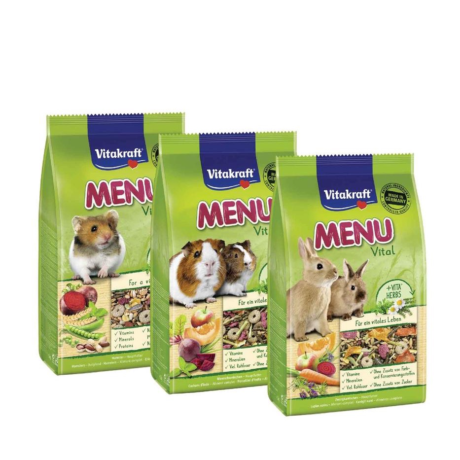 Vitakraft Premium Menu Vital 400g / 500g/ 1kg - Guinea Pig, Hamster ...