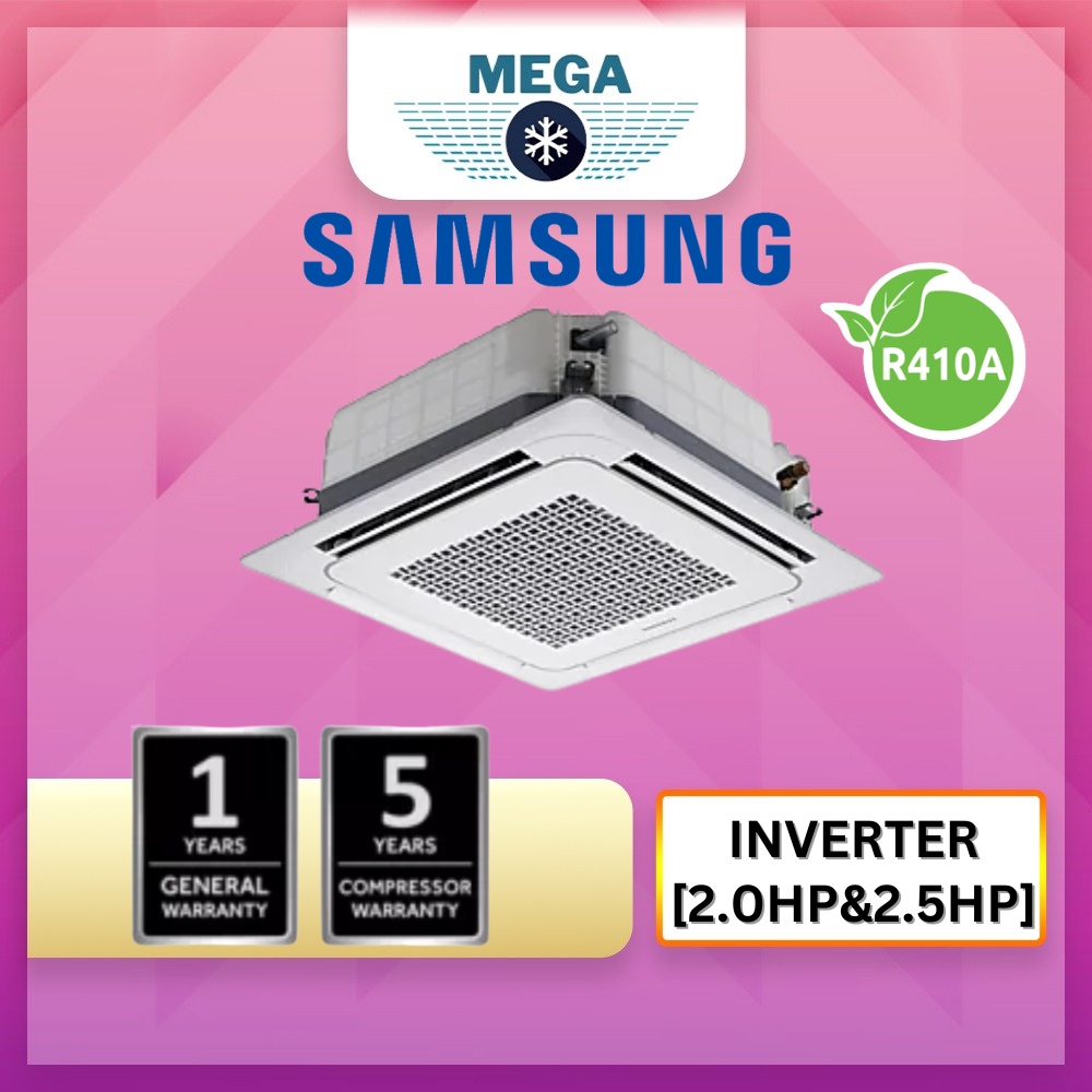 SAMSUNG CEILING CASSETTE R410 INVERTER (AC-TN4) [2.0HP-2.5HP] | Shopee ...