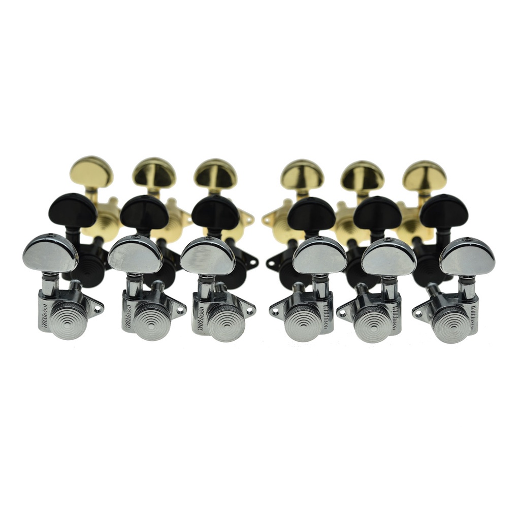 HLWilkinson Locking Guitar Tuners 3x3 ROTO Style Full Size Tuning Keys