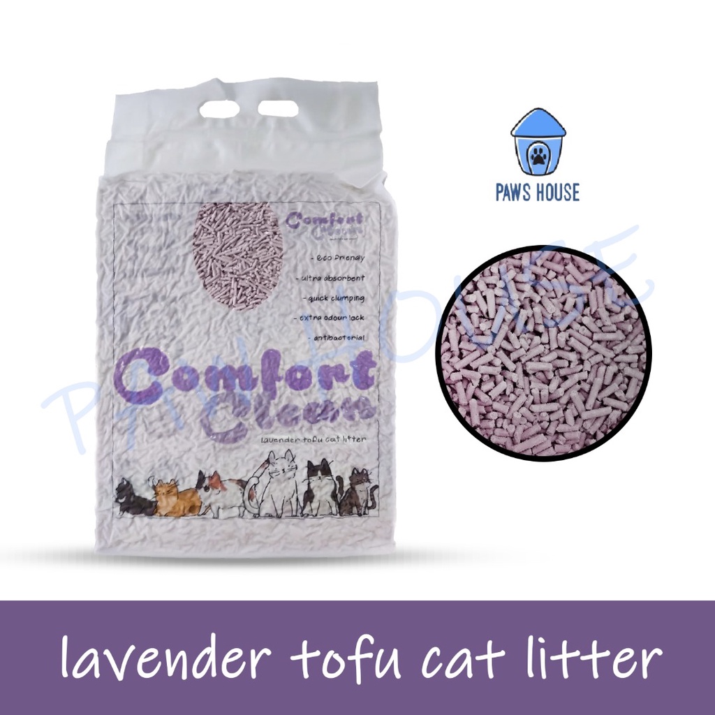 Comfort Clean Tofu Litter LAVENDAR 7L/Clumping Tofu Cat Litter Pasir