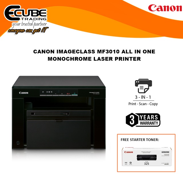 CANON MF3010 3 IN 1 MONO LASER PRINTER (PRINT/SCAN/COPY) Shopee Malaysia