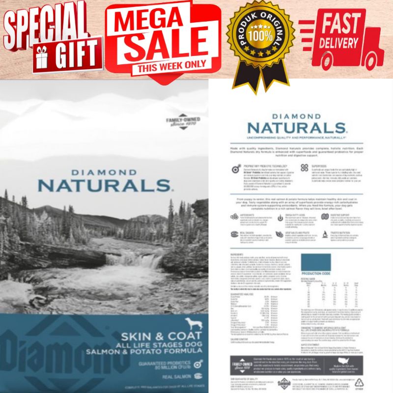 DIAMOND NATURALS SKIN & COAT DOG FOOD 13.6KG [original bag] Shopee Malaysia