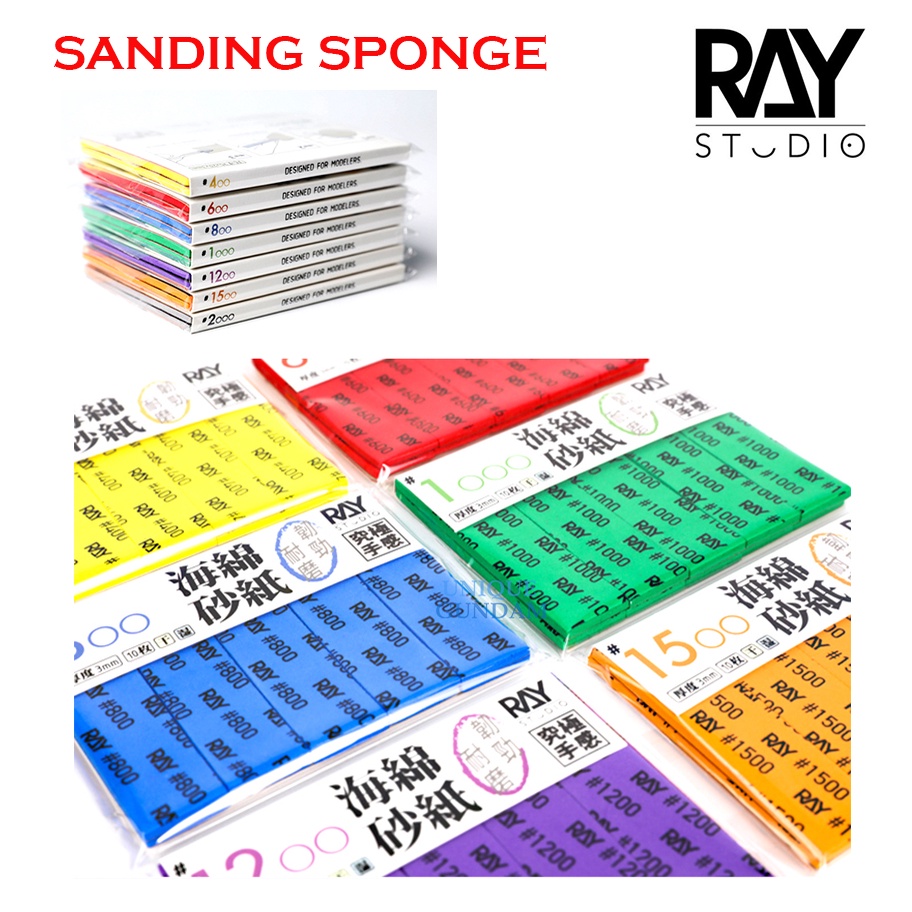 [RAY STUDIO] SANDING SPONGE 3 MM 4006008001000120015002000 MODEL