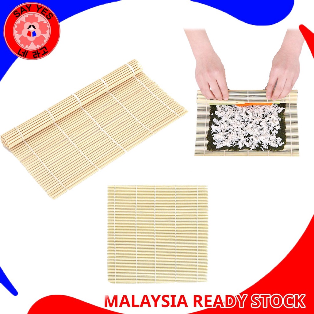 SayYes Bamboo Sushi Rolling Mat Hand Maker Rice Roller Sushi Making Kit