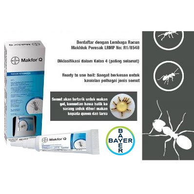 Original Makfor Q Ant Gel Bait / Gel racun semut viral (Bayer) | Shopee ...
