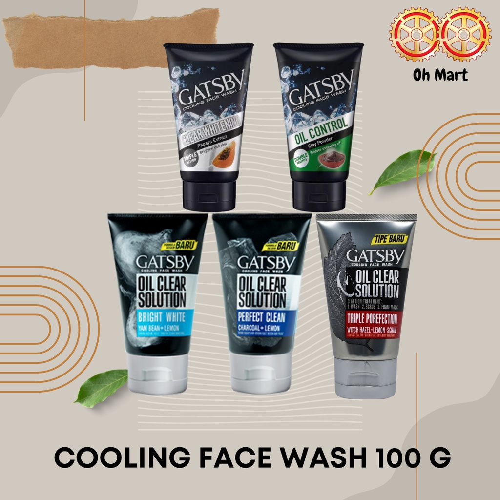 Gatsby Cooling Face Wash Triple Action (100g) Shopee Malaysia